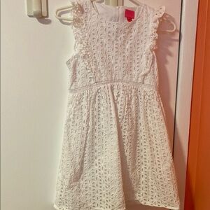 Lilly Pulitzer White Ruffled Cut Out Sundress